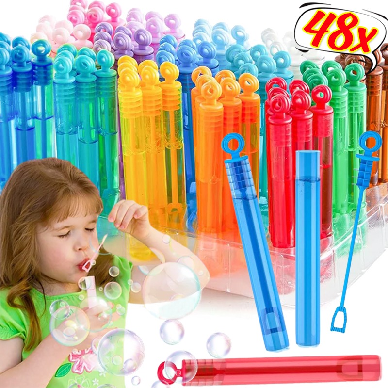 Soap Making Supplies Wholesale - 48-10PCS Mini Colorful Bubble Wand Tube