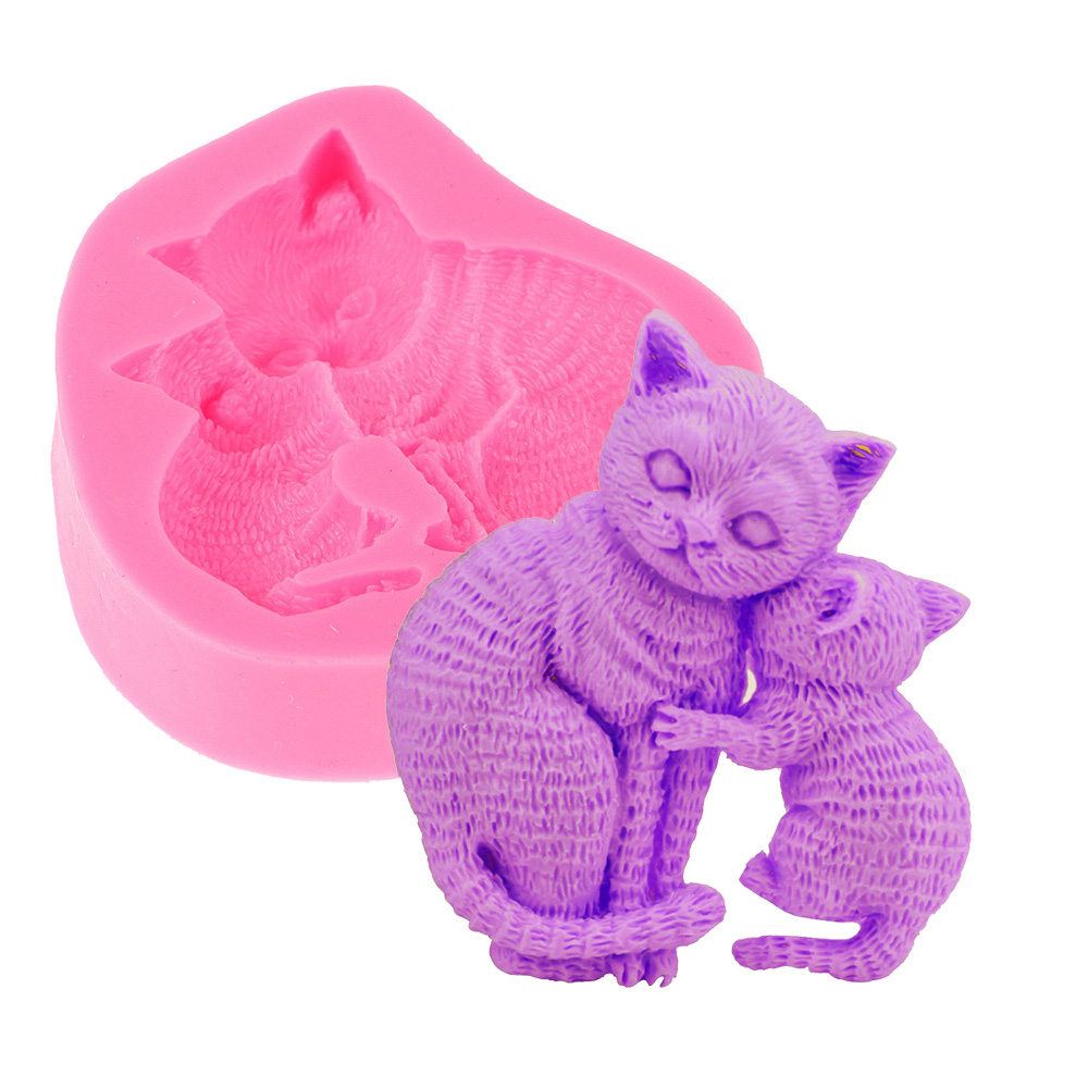 Soap Making Business - 3D Kitten Candle Silicone Mold Handmade