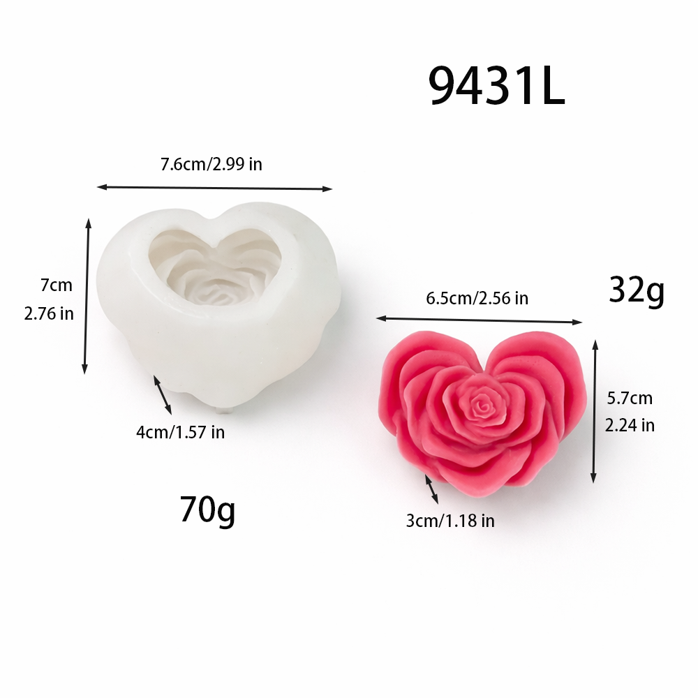 Soap Making Supplies Wholesale - Wholesale Love Flower Silicone Candle Mold