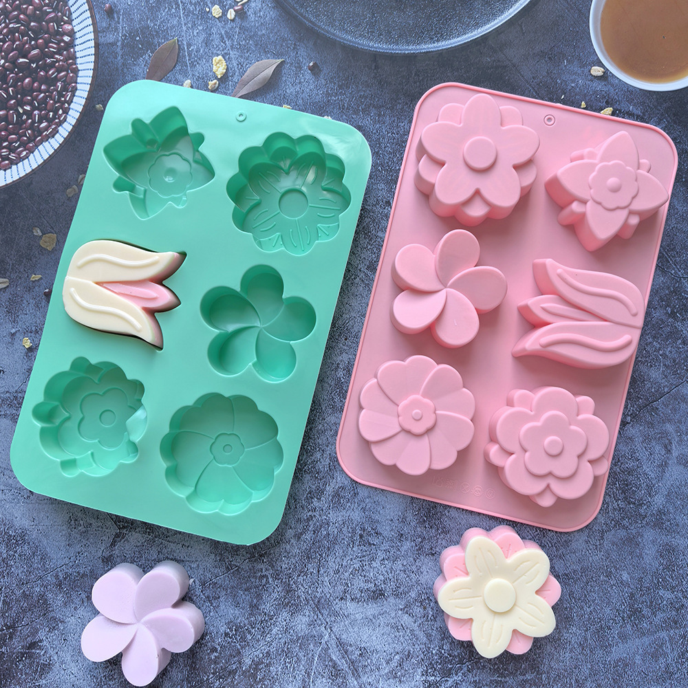 Soap Making Activity - kinds Flower Silicone Molds Different Flower-shaped