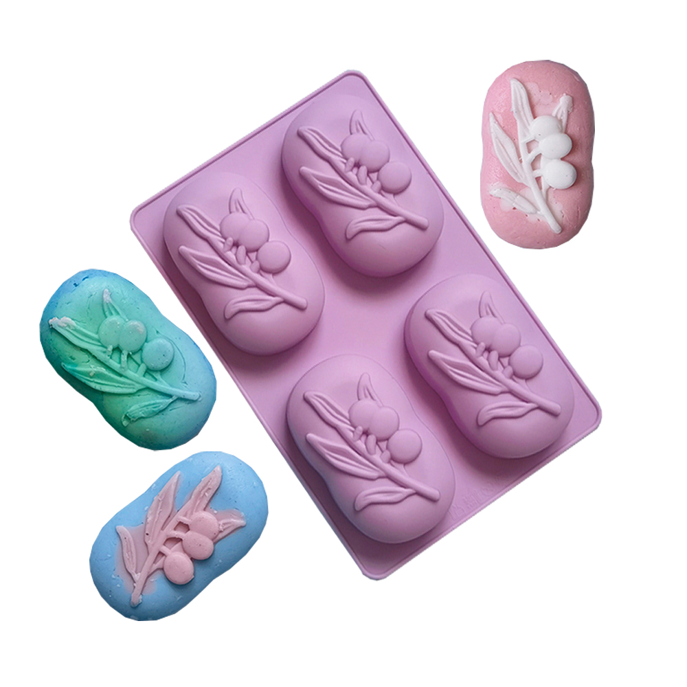 4 Cavities Oval Olive Tree Sil - Soap Making Kit For Beginners reseña y precio
