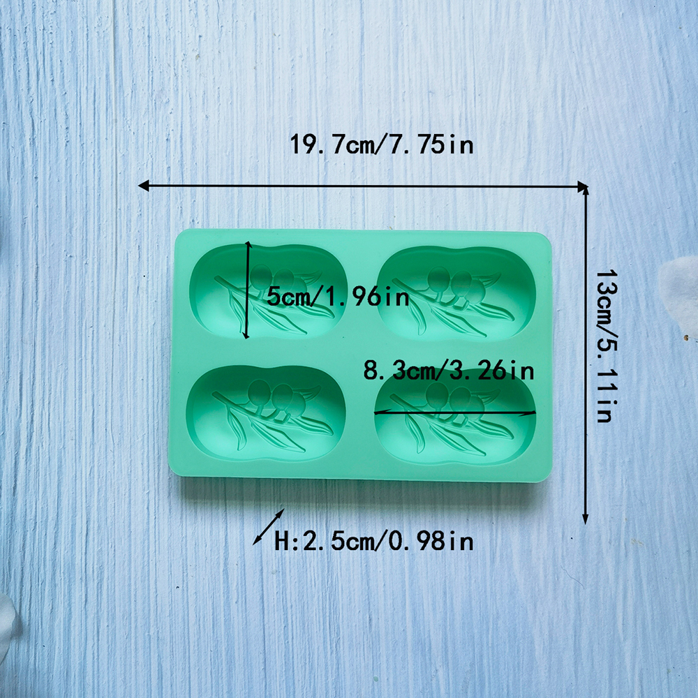 4 Cavities Oval Olive Tree Sil - Soap Making Kit For Beginners reseña y precio