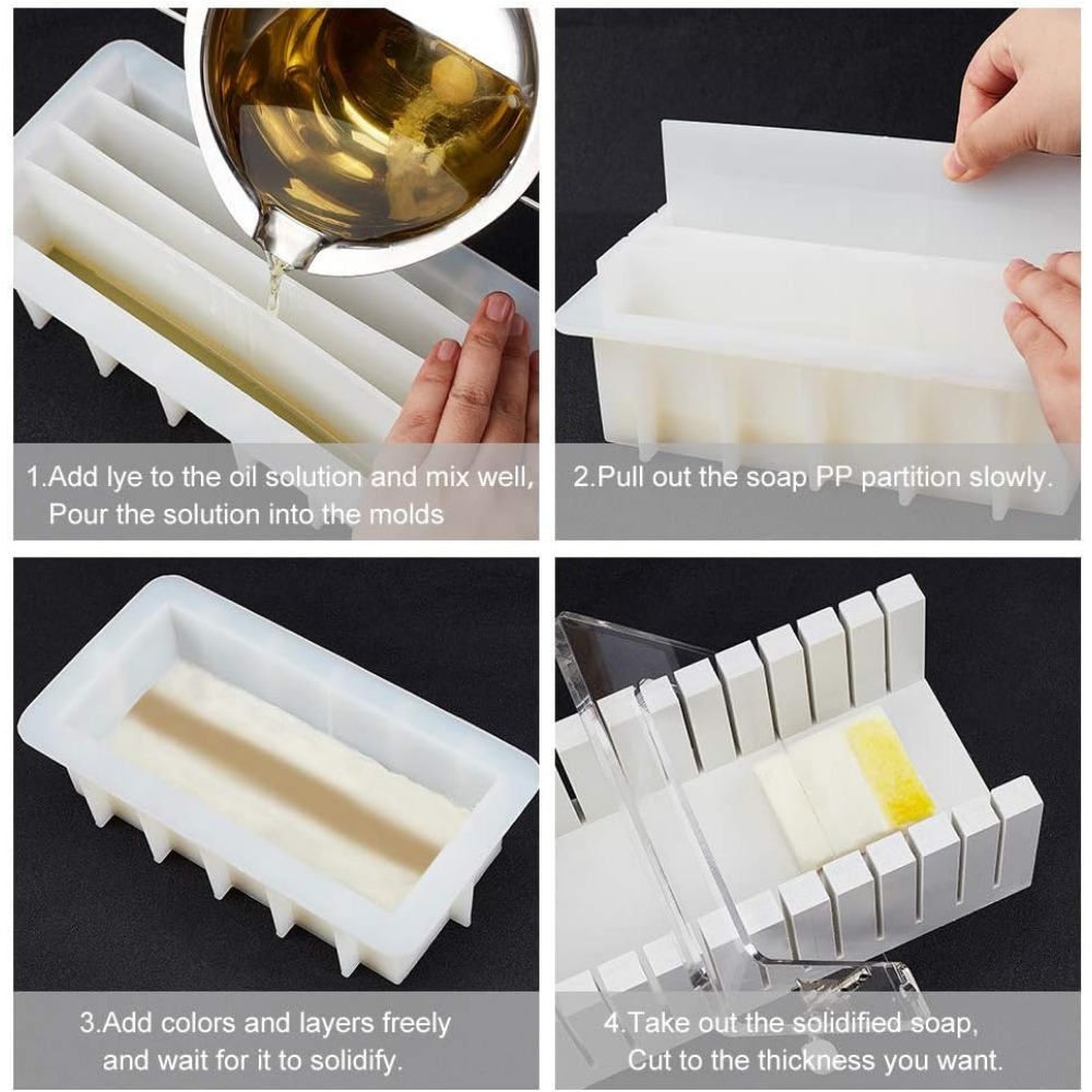 1 Pack 5pcs Silicone Loaf Soap - Soap Making Kit For Beginners reseña y precio