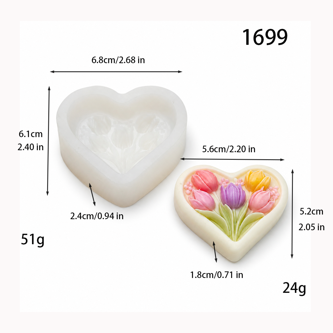 Wholesale Love Tulip  Silicone - Soap Making Supplies Wholesale reseña y precio