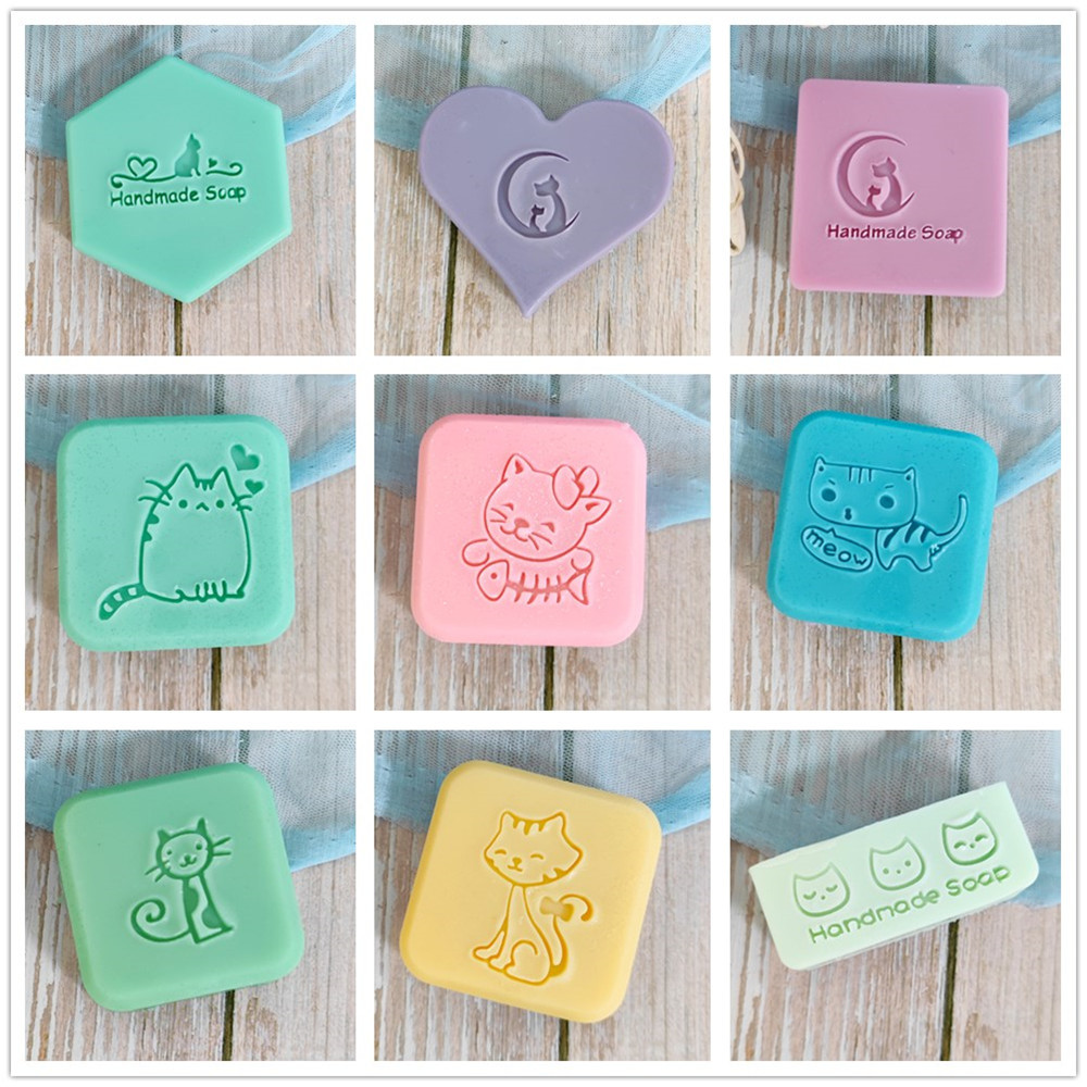 Cute Cat Handmade Soap Stamp K - Soap Making Business reseña y precio