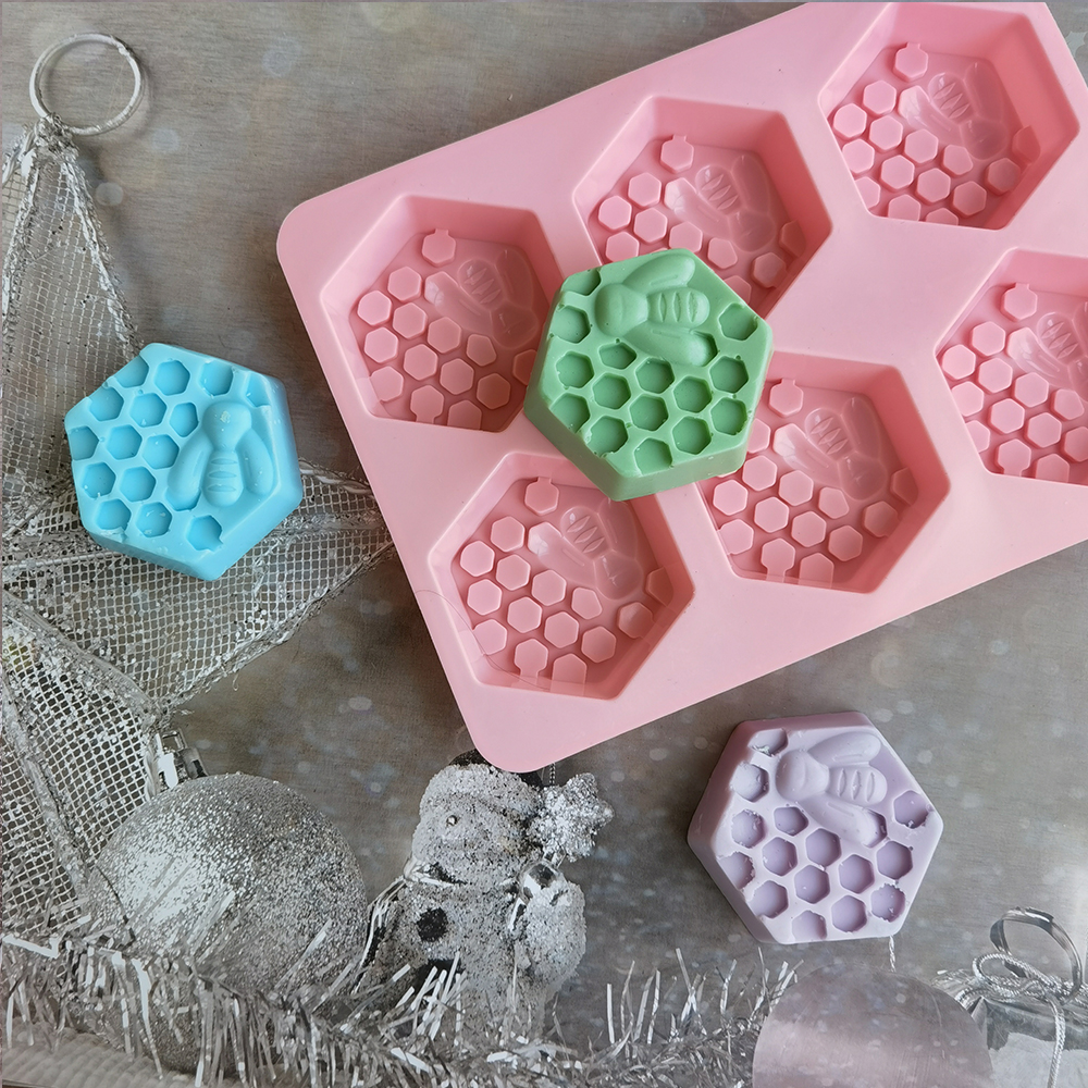 Silicone Hexagonal Bee Soap Mo - Soap Making Activity reseña y precio