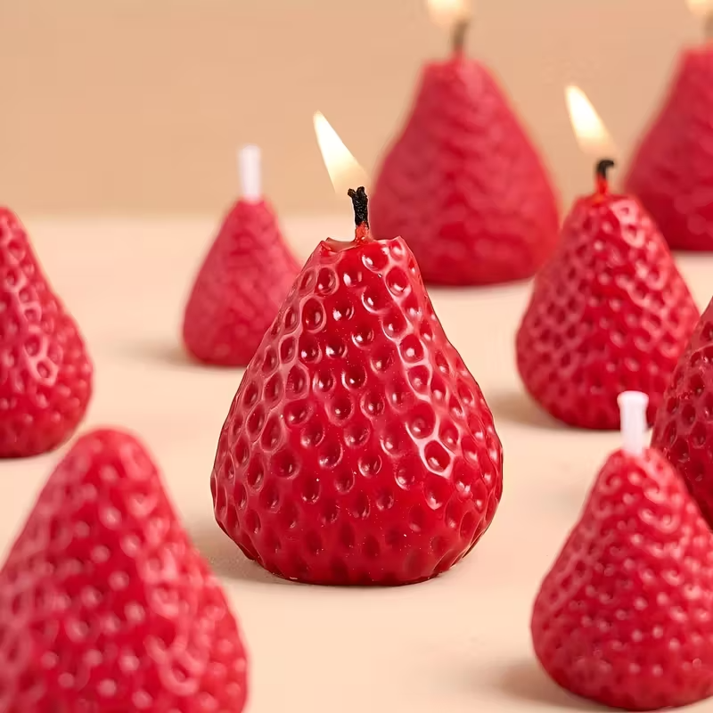 Strawberry Silicone Candle Mol - Soap Making Activity reseña y precio
