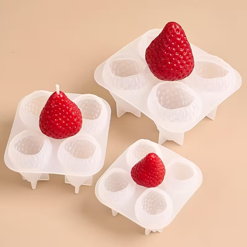 Strawberry Silicone Candle Mol - Soap Making Activity reseña y precio