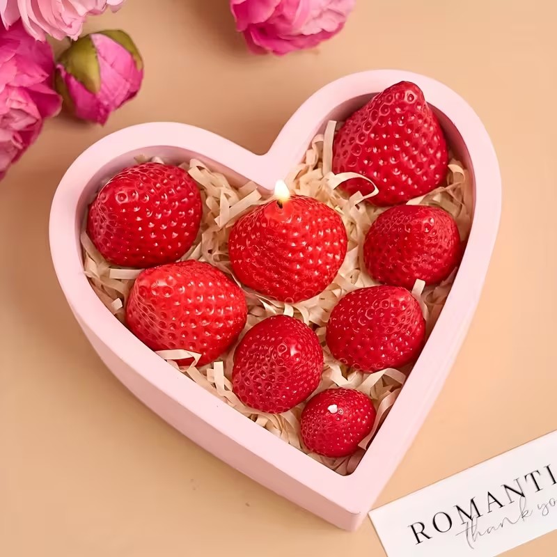 Strawberry Silicone Candle Mol - Soap Making Activity reseña y precio