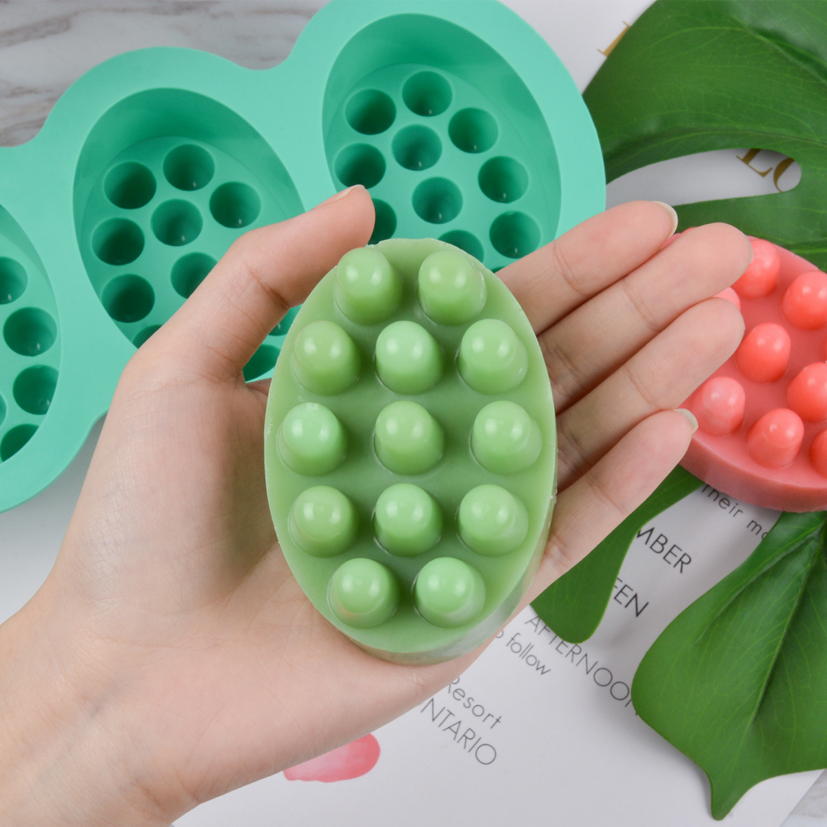 4 Hole Oval Massage Soap Silic - Soap Making Activity reseña y precio