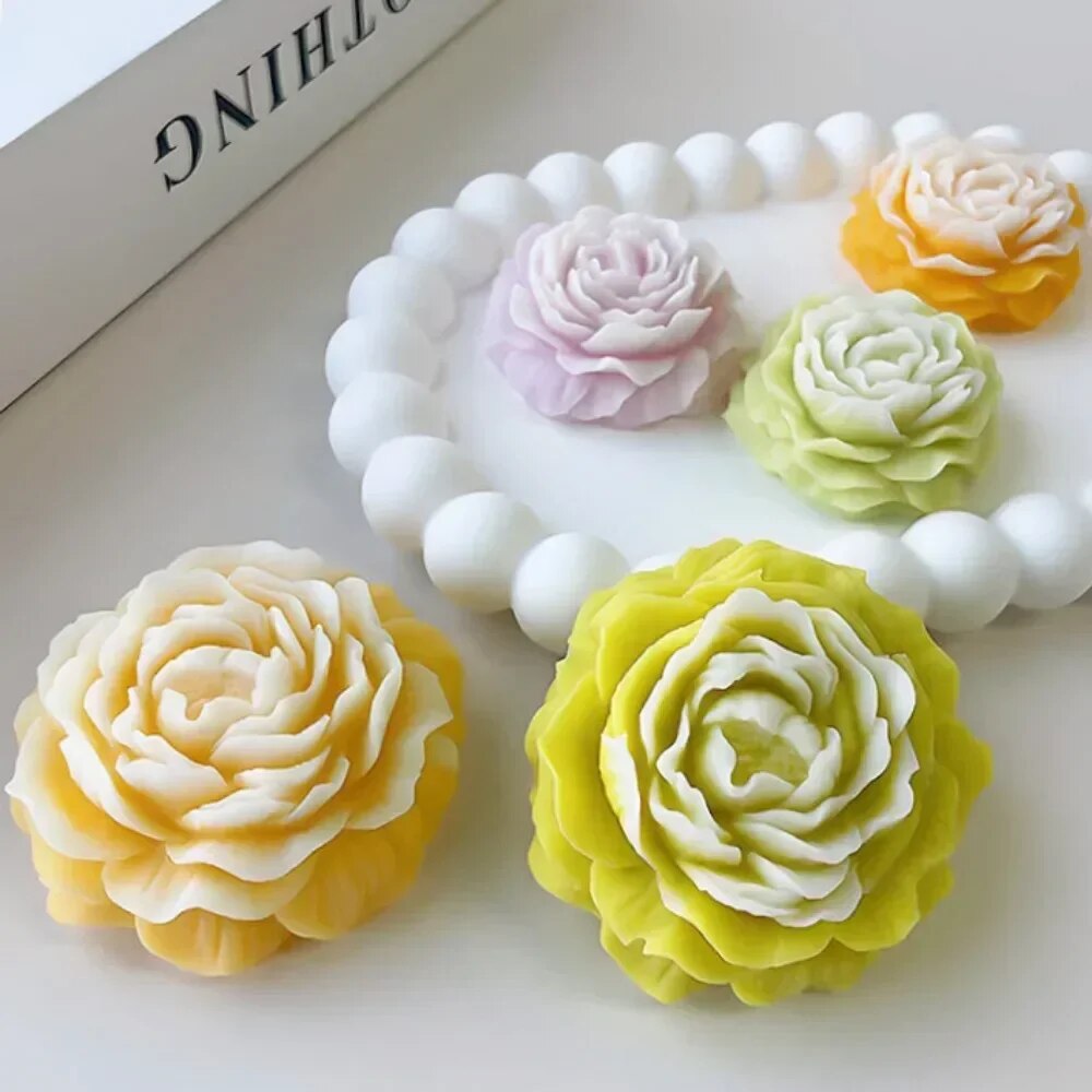 3D Peony Candle Silicone Mold  - Soap Making Business reseña y precio