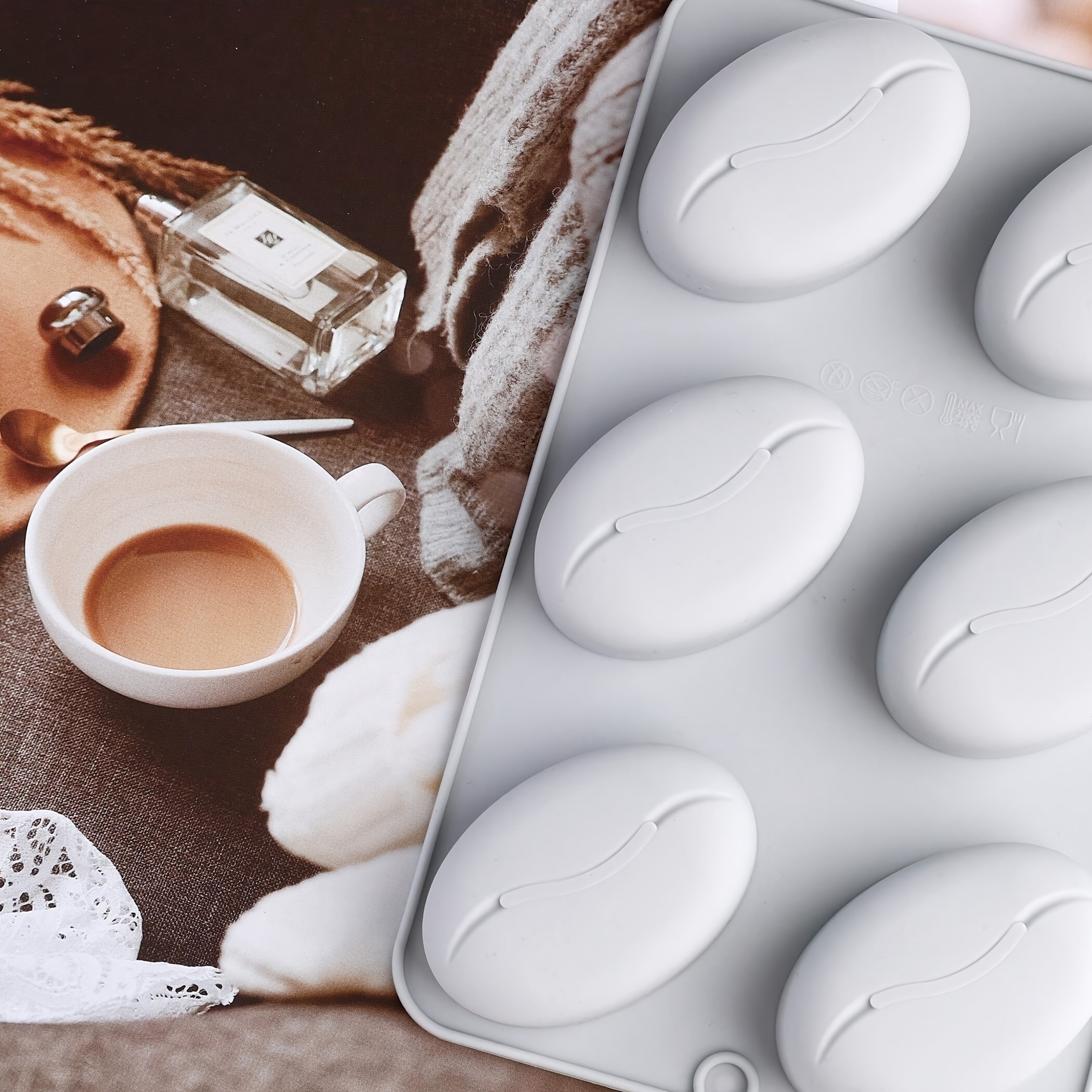 Silicone Mold for Coffee Beans - Soap Making Activity reseña y precio
